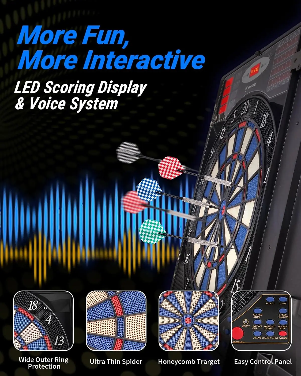 Electronic Dart Board Cabinet  - Electronic Dartboard Cabinet ulasan dan harga
