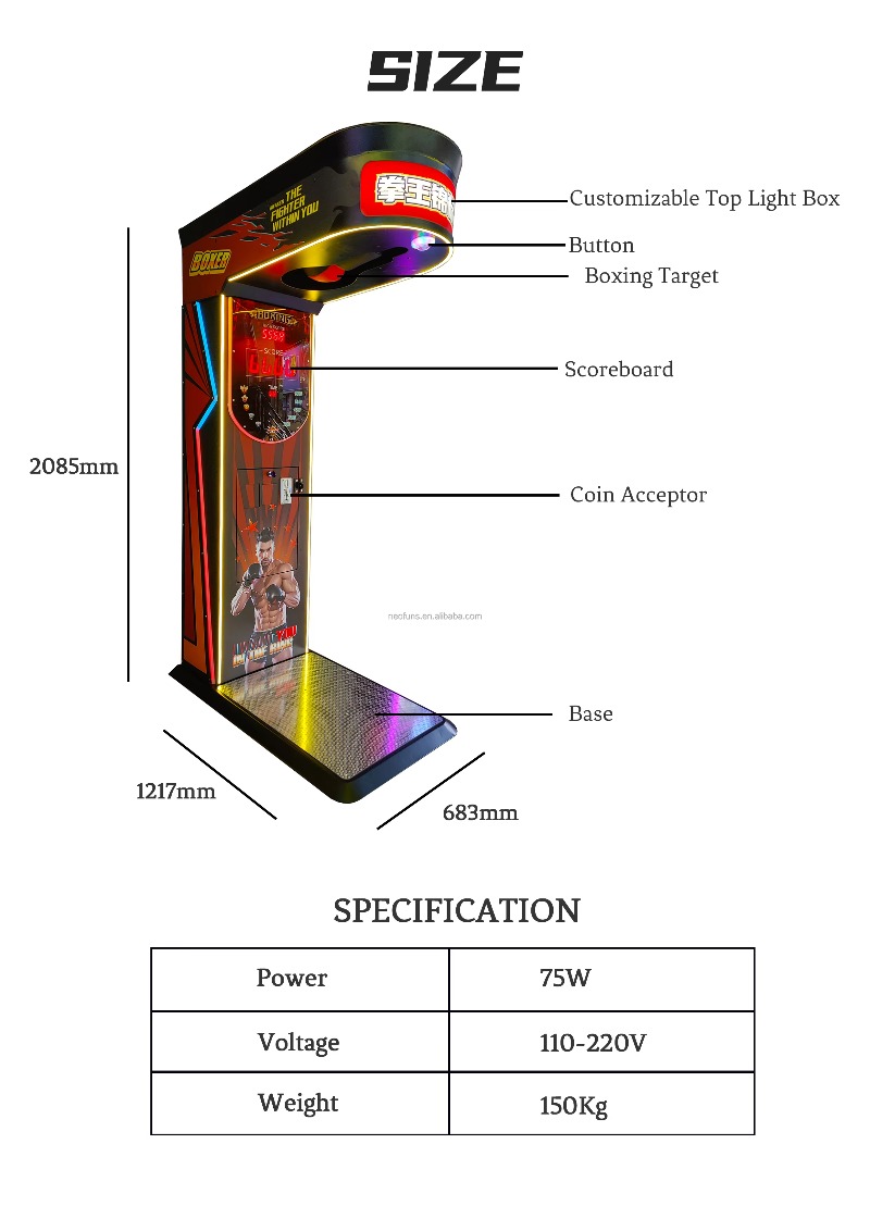 Street Amusement Coin Operated - Boxing Machine Arcade ulasan dan harga