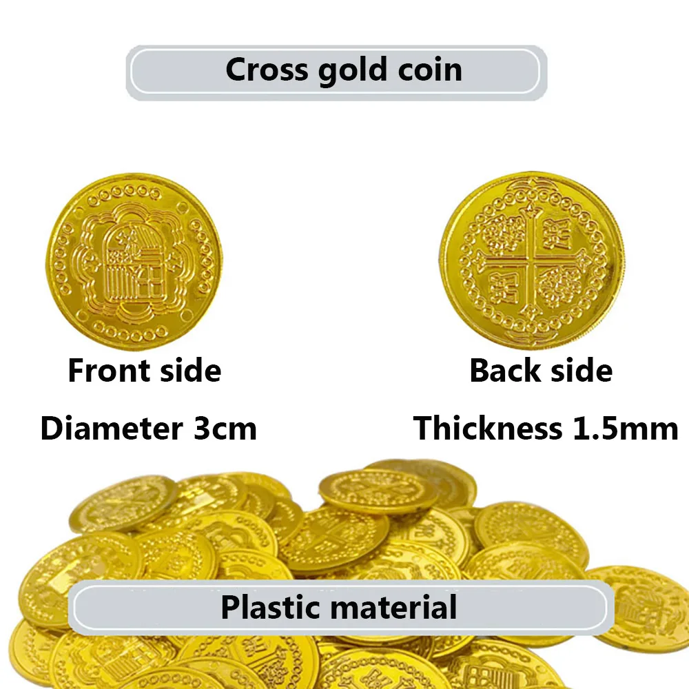 100/200PCS Plastic Pirate Gold - Arcade Game Coin ulasan dan harga
