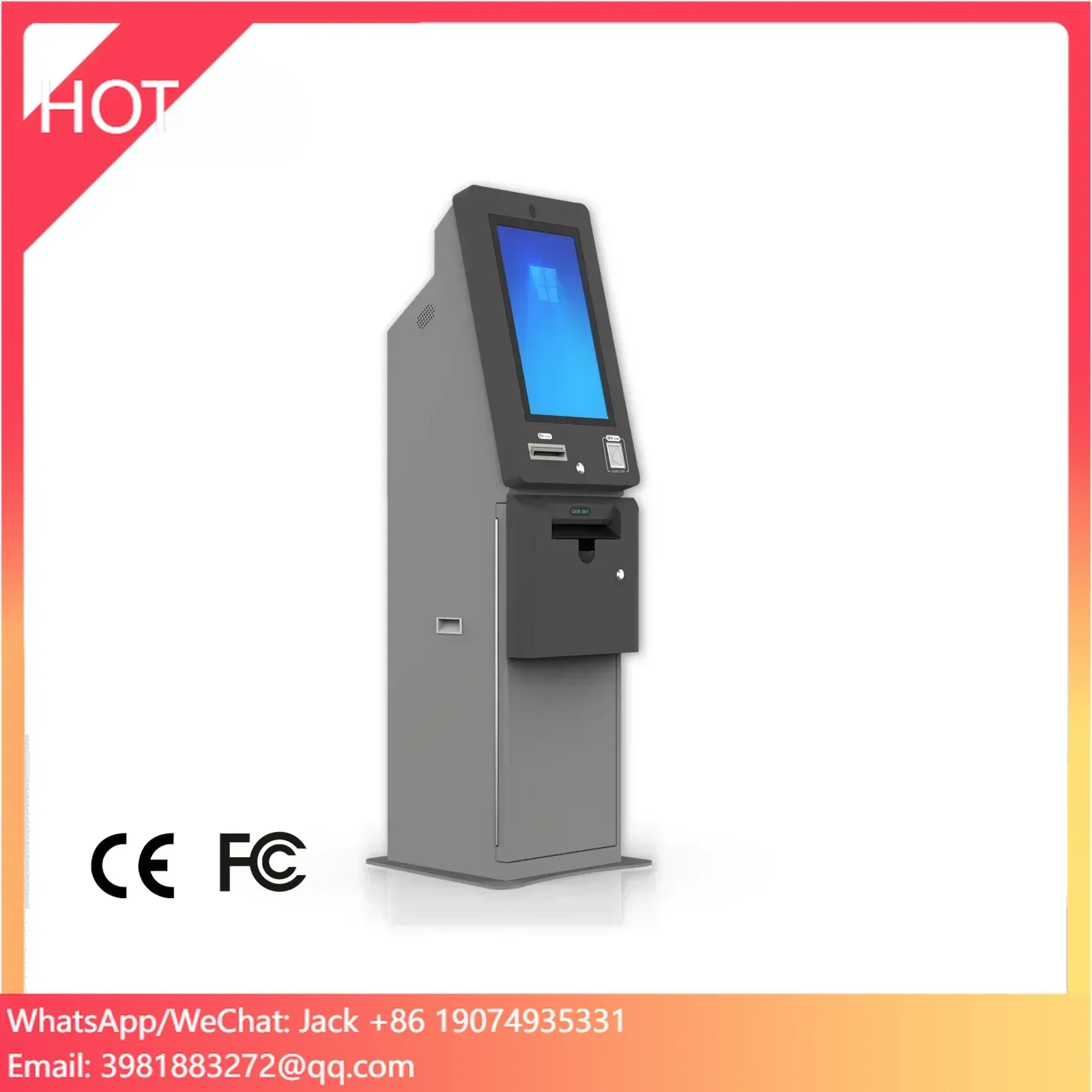 Metal ATM Kiosk Ticket Redempt - Ticket Redemption Machine ulasan dan harga