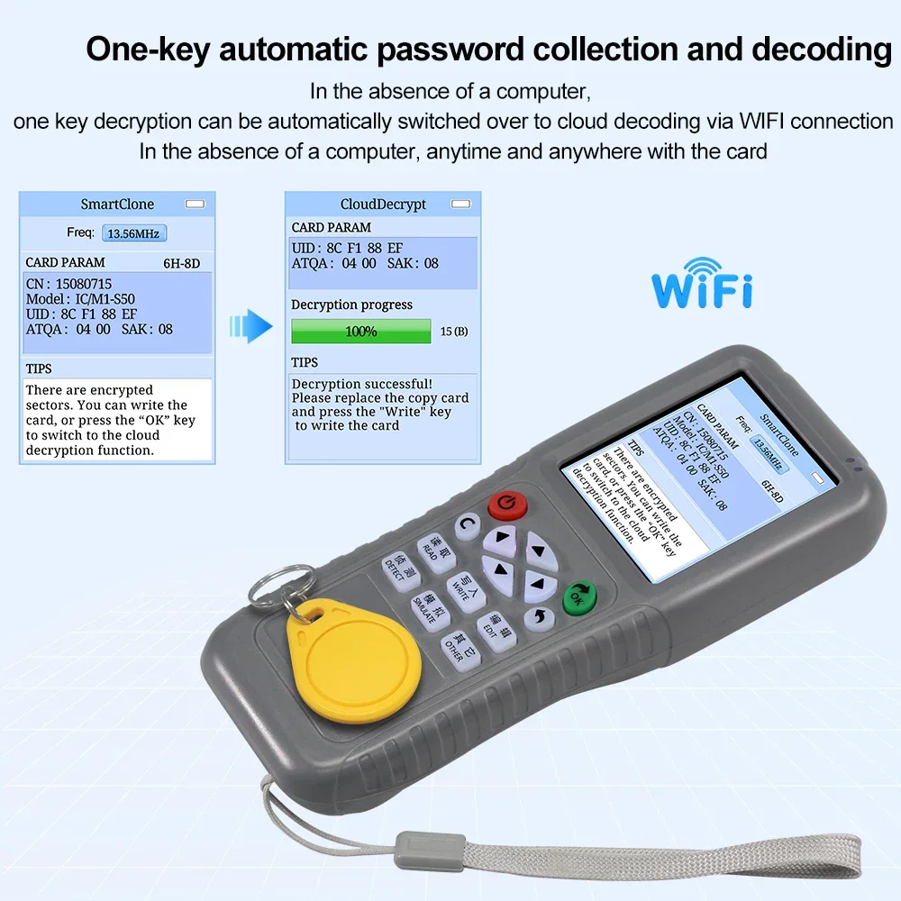 WiFi RFID Copier Duplicator NF - Nfc Card Reader Vending ulasan dan harga