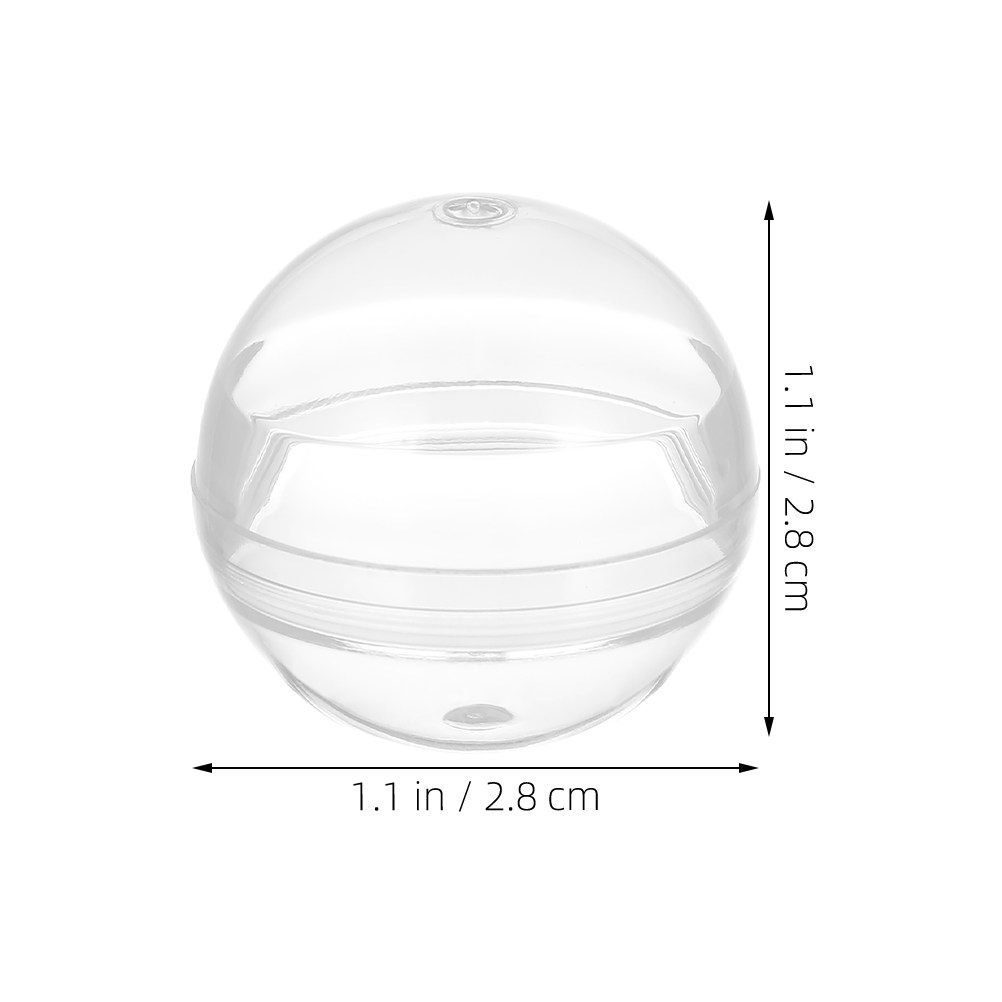 50Pcs 28Mm Clear Round Capsule - Open Vending Machine ulasan dan harga