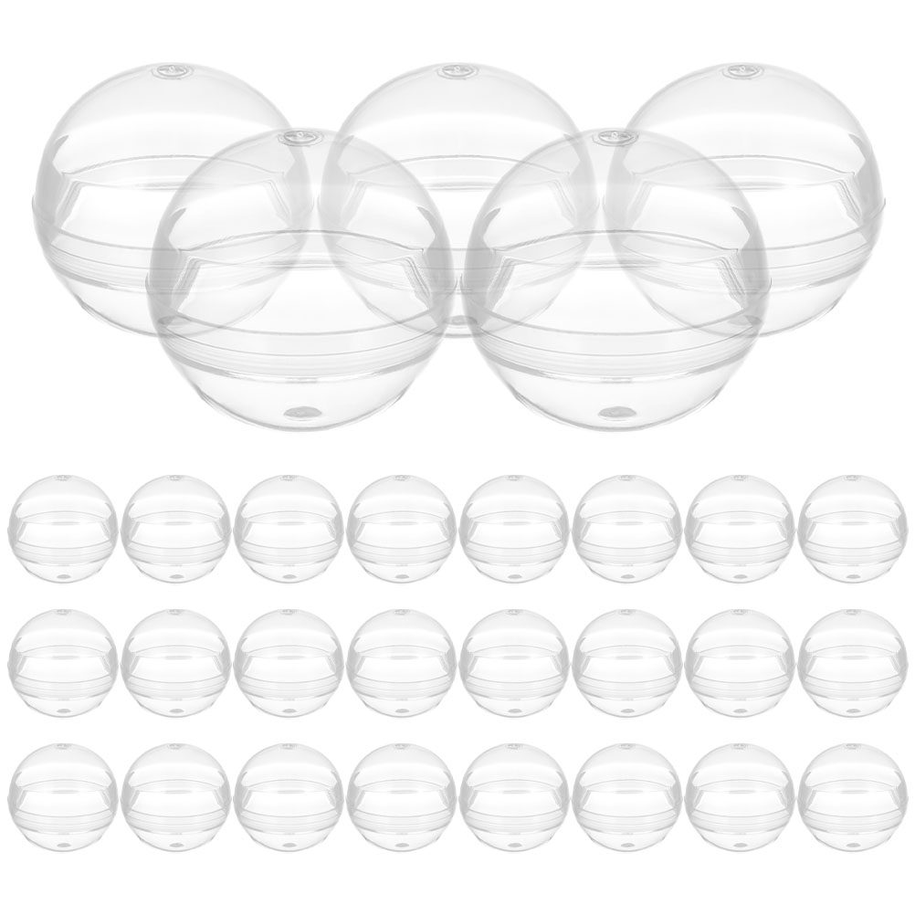 50Pcs 28Mm Clear Round Capsule - Open Vending Machine ulasan dan harga